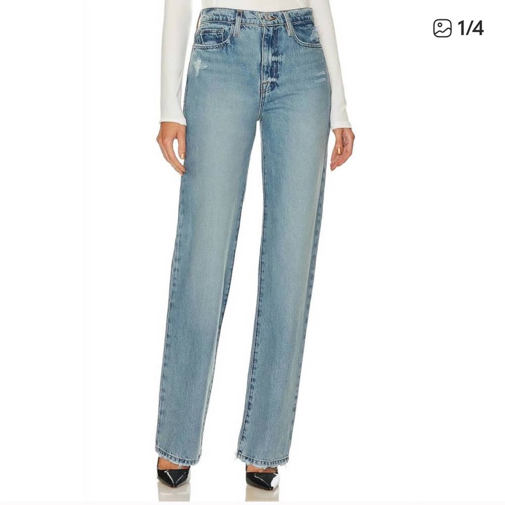 FRAME Le Jane Straight Leg Weston Rips
